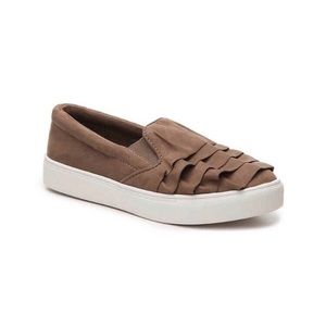 NEW Suede Slip-on Platform Sneakers